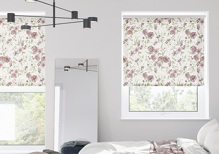 Watercolour Floral, Rosewood Pink - Twist&Fit Roller Blind - Image 3